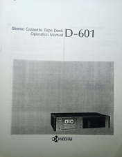 KYOCERA D-601 Cassette Deck Propietarios Manual Instrucciones Operación Manual FOTOCOPIA, usado segunda mano  Embacar hacia Argentina