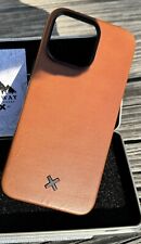 Funda de cuero premium Keyway Designs iPhone 15 Pro Max whisky, usado segunda mano  Embacar hacia Argentina