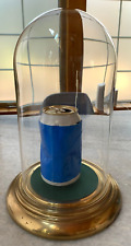 Cúpula de vidro vintage frasco de sino cloche amostra display com base de metal 11,5" T ouro comprar usado  Enviando para Brazil