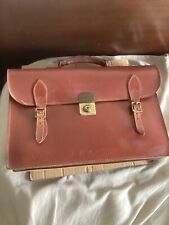 Vintage leather satchel for sale  PENZANCE