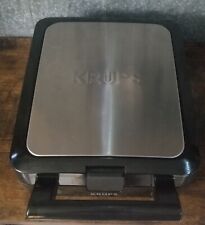 Máquina de waffle belga antiaderente Krups tipo 654 4 família aço inoxidável cromado/preto comprar usado  Enviando para Brazil