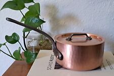 Vintage CORDON BLEU No. 14 Hammered Copper Saucepan France 1 Quart With Lid, used for sale  Shipping to South Africa