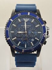 Impresionante Reloj de pulsera Emporio Armani cronógrafo cuarzo esfera azul fecha para hombre segunda mano  Embacar hacia Argentina