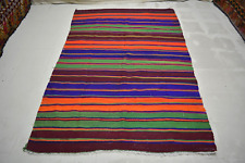 Multicolor Turkish Kilim Rug, 4.5x6.7ft, Old Geometric Handmade Rug, Hall Rug,, used for sale  Shipping to South Africa