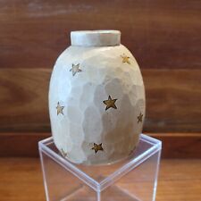 Vaso estrela B Lloyd 3,5" arte popular primitiva resina marrom com estrelas douradas 2006 comprar usado  Enviando para Brazil