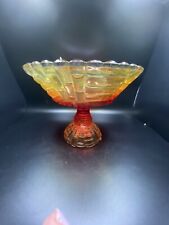 Vintage Amberina Pedastal Fruit Bowl/slight Glow, used for sale  Shipping to South Africa