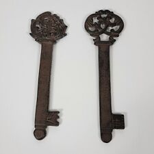 Used, Skeleton Key Large Decorative Set of 2 Wall Decor Rustic Home Style Cast Iron for sale  Shipping to South Africa
