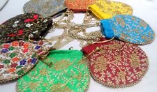 Lote por atacado 100 peças bolsas femininas Potli bolsa bordada casamento feita à mão indiana comprar usado  Enviando para Brazil