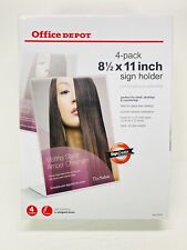 Suporte de placa inclinado marca Office Depot 8-1/2" x 11", pacote com 4 novo caixa aberta comprar usado  Enviando para Brazil