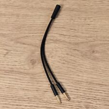 Audio splitter cable 3.5mm Y mic adapter 2 male for PC headset microphone black for sale  Shipping to South Africa