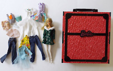 Lote de estojo/roupas para armazenamento de bonecas Barbie guarda-roupa rosa e preto Mattel, usado comprar usado  Enviando para Brazil