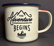 Gentlemen’s Hardware The Adventure Begins 12oz Enamel Metal Cup Mug Coffee, used for sale  Shipping to South Africa