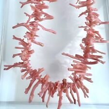 Collar de coral vintage rosa piel de ángel rama segunda mano  Embacar hacia Argentina