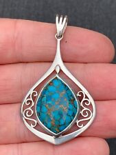 Silver turquoise hanging for sale  BRIGHTON