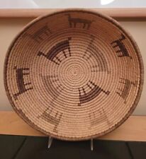VTG African Zulu or Botswana Bowl Basket w Animal Figures-Handwoven African Art  for sale  Shipping to South Africa