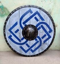 Battle-Hardened Shield Viking Medievale di Legno Rotondo Autentico Shield comprar usado  Enviando para Brazil