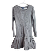 Naartjie Kids Girls Ruffle Long Sleeve Dress Tunic Gray  Sz 7 Boutique for sale  Shipping to South Africa