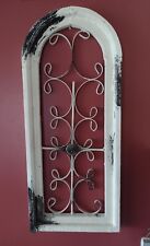 Arch Window Frame Wall Decor 28" Wood/Metal for sale  Shipping to South Africa