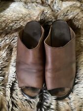 Brown leather mules for sale  WAKEFIELD