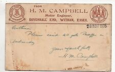 Cartão postal 1935 H M Campbell Motor Engineer Rivenhall End Witham Essex comprar usado  Enviando para Brazil
