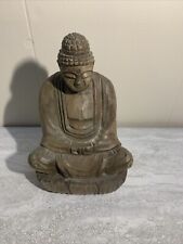 Vintage MEDITATING BUDDHA BUDDHIST Hand Carved WOOD MONK SPIRITUAL FIGURE STATUE for sale  Shipping to South Africa