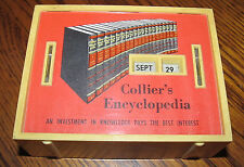 OLD COLLIERS ENCYCLOPEDIA ADVERTISING PREMIUM CALENDAR COIN BANK for sale  Shipping to South Africa