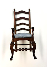 Cadeira traseira escada miniatura casa de bonecas poltrona inglesa assento acolchoado madeira escura vintage, usado comprar usado  Enviando para Brazil