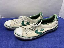 Tenis de lona Converse Star Player buey blanco verde talla 11 parte superior baja, usado segunda mano  Embacar hacia Argentina