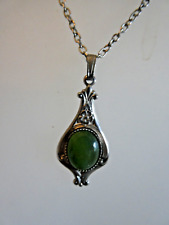 Silvertone pendant jade for sale  BERKELEY