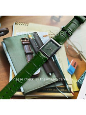 Relógio de pulso masculino japonês Tank Slim quartzo verde nova bateria números romanos, usado comprar usado  Enviando para Brazil