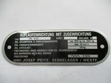 Peitz typenschild schild gebraucht kaufen  Deutschland