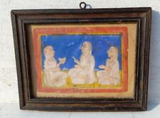 Antiguo Raro Hindú Jain Saint Dios Espiritual Discourse Recitation Pintura segunda mano  Embacar hacia Argentina