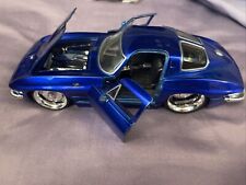 Jada 1/24 Scale Diecast Big time Muscle 1963 Chevy Corvette Stingray Coupe Blue for sale  Shipping to South Africa