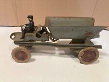 Antique Kingsbury Toy Dump Truck Wind-up Toy with Original Driver for sale  Shipping to South Africa