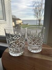 Used, Waterford Crystal LISMORE Double Old Fashioned Glasses 4 3/8" Excellent Set Of 2 for sale  Shipping to South Africa
