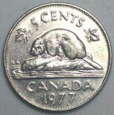 1977 High 7  CANADA 5 Cent Nickel Coin  na sprzedaż  Wysyłka do Poland