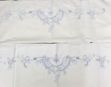 white embroidered pillowcases for sale  STRANRAER