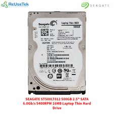 SEAGATE ST500LT012 500GB 2.5" SATA 6.0Gb/s 5400RPM 16MB Laptop Thin Hard Drive, used for sale  Shipping to South Africa