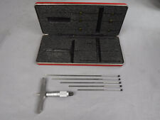 Starrett Depth Micrometer Set 0-6 Inches No 449 Machinist 4" Base for sale  Shipping to South Africa
