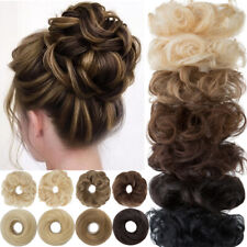 Real Remy Human Hair Bun Curly Messy Bun Hair Piece Scrunchie Updo Extensions for sale  Shipping to South Africa