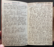¡ÚNICO!! Libro mayor de 1889 "The Sunset Diary" con muchas notas de tinta escritas a mano y extras segunda mano  Embacar hacia Argentina