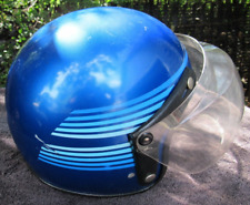 1976 Harley Davidson casco de motocicleta modelo a rayas azules talla mediana AMF PUNTO, usado segunda mano  Embacar hacia Argentina
