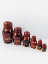 Bonecas de aninhamento russas vintage feitas à mão Matrioska - 6 bonecas, usado comprar usado  Enviando para Brazil