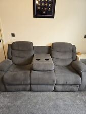 Grey seater recliner for sale  BARNSLEY