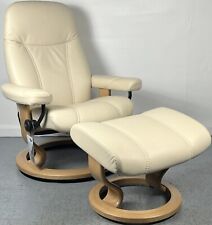 2 cream leather chairs for sale  Orlando