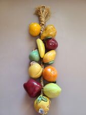 Corda de sisal trançada suspensa vintage frutas cerâmicas do México, muito colorida  comprar usado  Enviando para Brazil