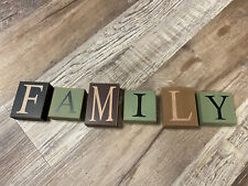 FAMILY Wooden Decor Blocks for sale  Shipping to South Africa