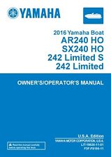 Yamaha Owners Manual Book 2016 Yamaha Boat AR240 HO, used for sale  Shipping to South Africa