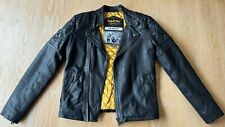 mens superdry leather jacket for sale  CHESTERFIELD