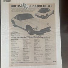 Tvr original advert for sale  EDINBURGH